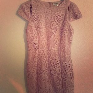 Lace pale pink dress